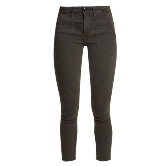 The GREAT. The Skinny Armies Corduroy Pants in Washed Black Size 27 - Picture 2 of 10